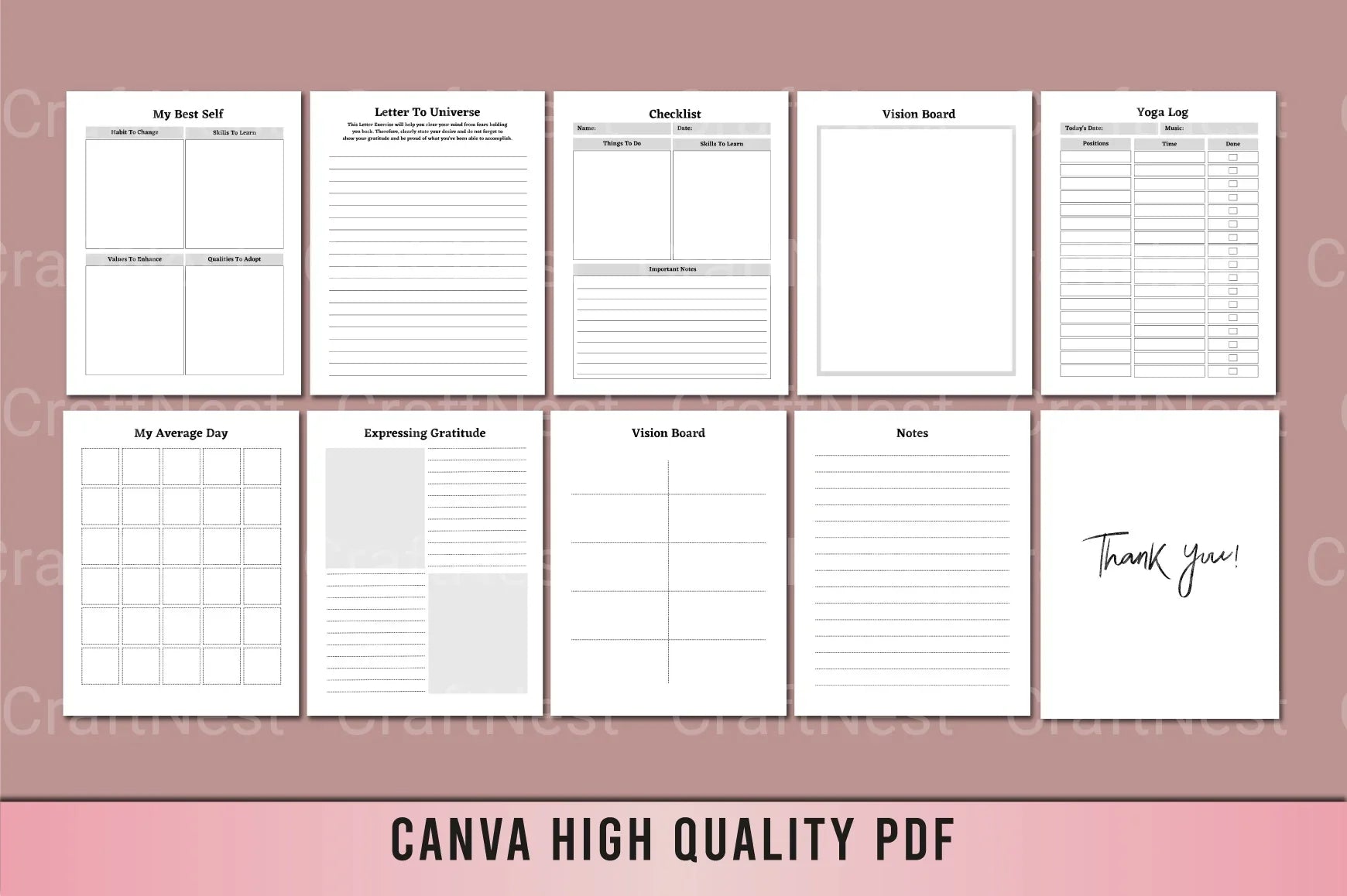 Vision Board Planner - CraftNest - Digital Crafting and Art