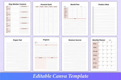Side Hustle Planner Canva Template - CraftNest - Digital Crafting and Art