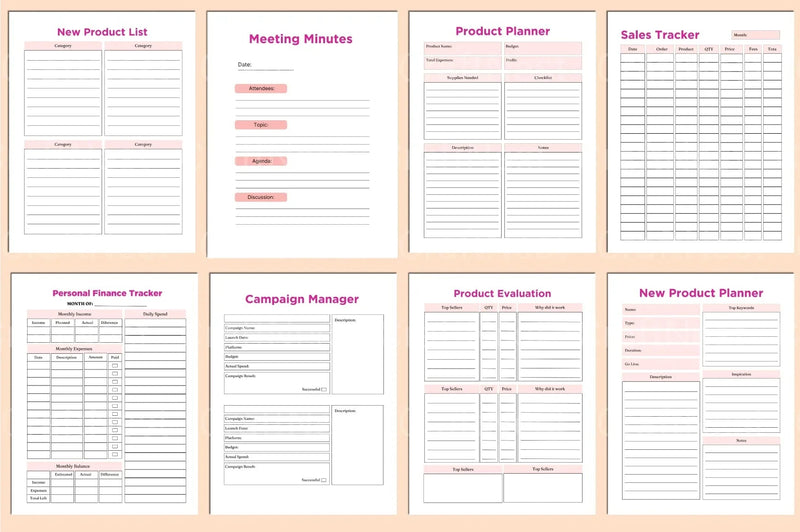 Side Hustle Planner - CraftNest - Digital Crafting and Art