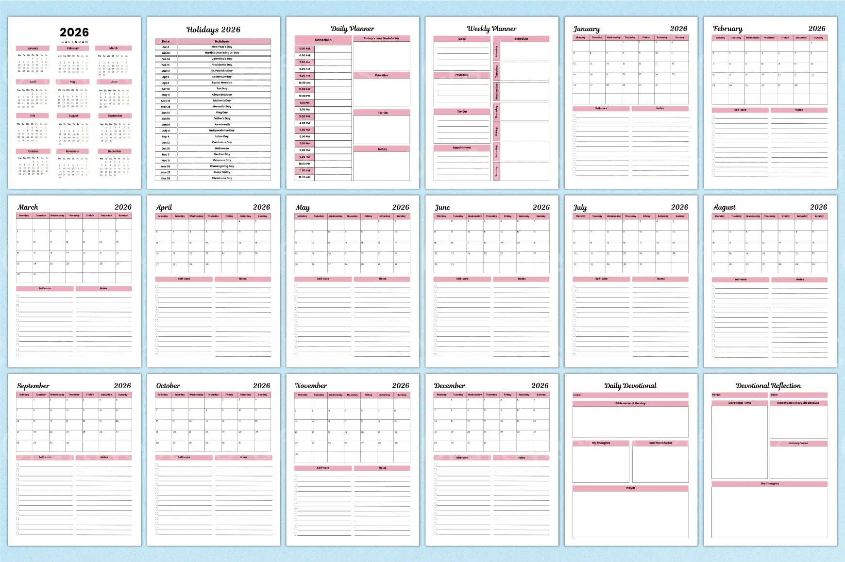 Devotional Planner for Spiritual Growth - CraftNest - Digital Crafting and Art