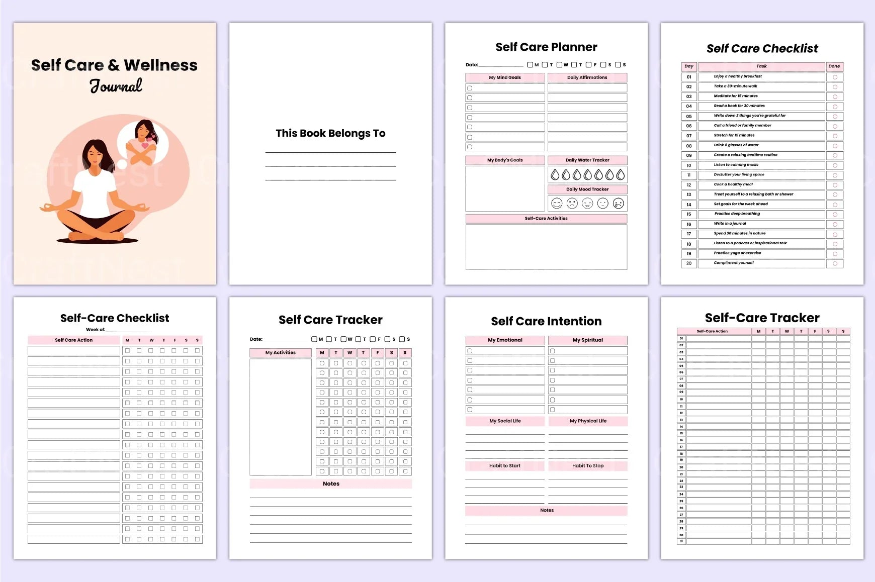 Self Care Wellness Guide - CraftNest - Digital Crafting and Art