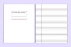 College Ruled Composition Notebook - CraftNest - Digital Crafting and Art