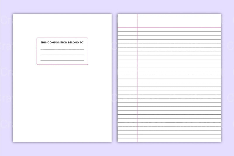 College Ruled Composition Notebook - CraftNest - Digital Crafting and Art