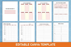 Wellness Planner Canva Interior Design - CraftNest - Digital Crafting and Art