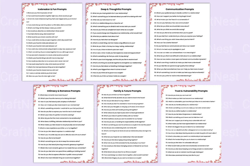 Engaging Relationship Prompts for Deeper Connections - CraftNest - Digital Crafting and Art