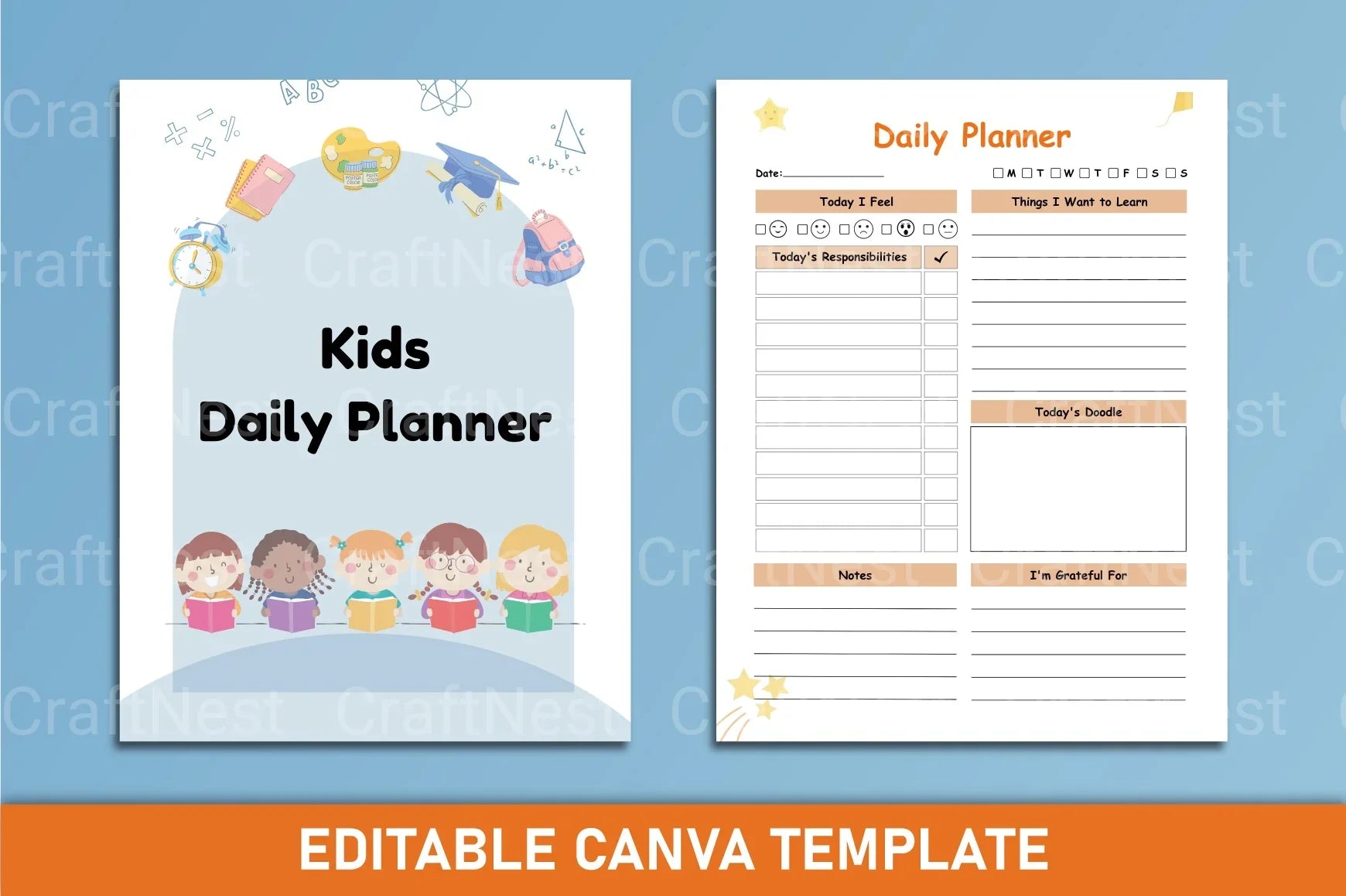 Kids Daily Planner - CraftNest - Digital Crafting and Art