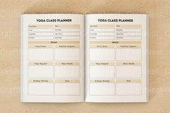 Yoga Class Planner - CraftNest - Digital Crafting and Art