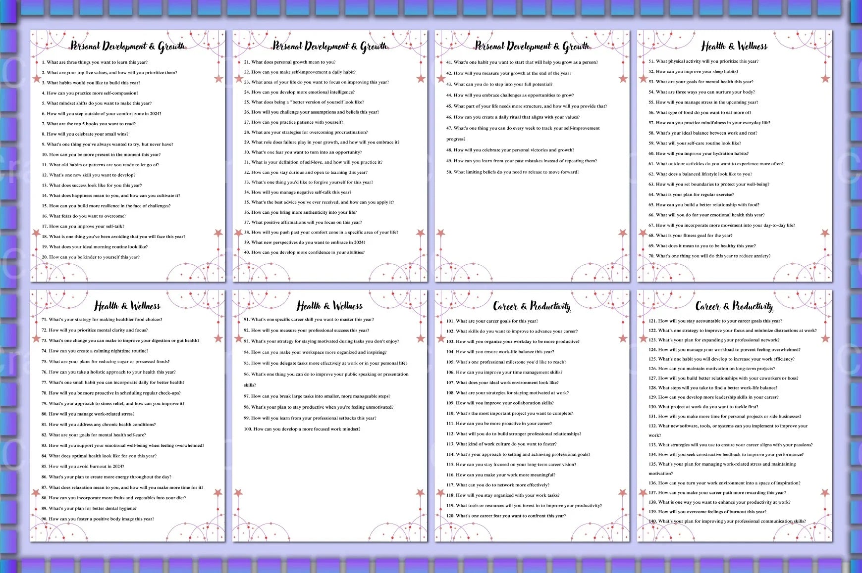 New Year Planner Prompts for Goal Setting - CraftNest - Digital Crafting and Art