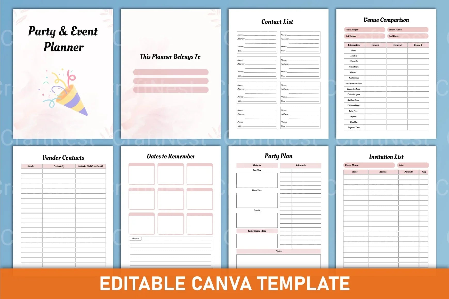 Party Event Planner Services - CraftNest - Digital Crafting and Art
