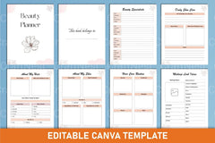 Beauty Planner Canva Template - CraftNest - Digital Crafting and Art
