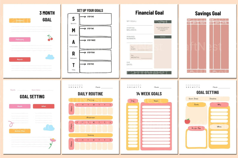 Goal Planning Workbook for Success - CraftNest - Digital Crafting and Art
