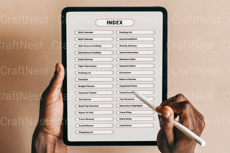Travel Planner Guide - CraftNest - Digital Crafting and Art