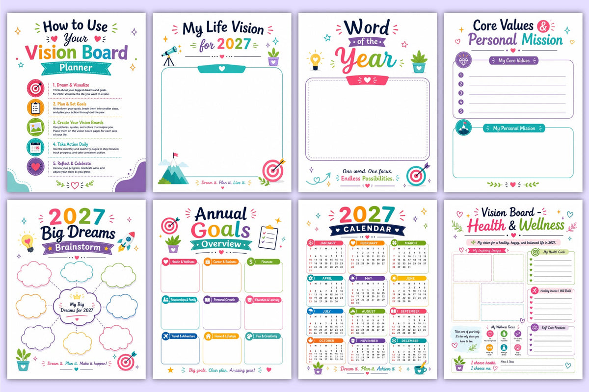 Vision Board Planner 2027