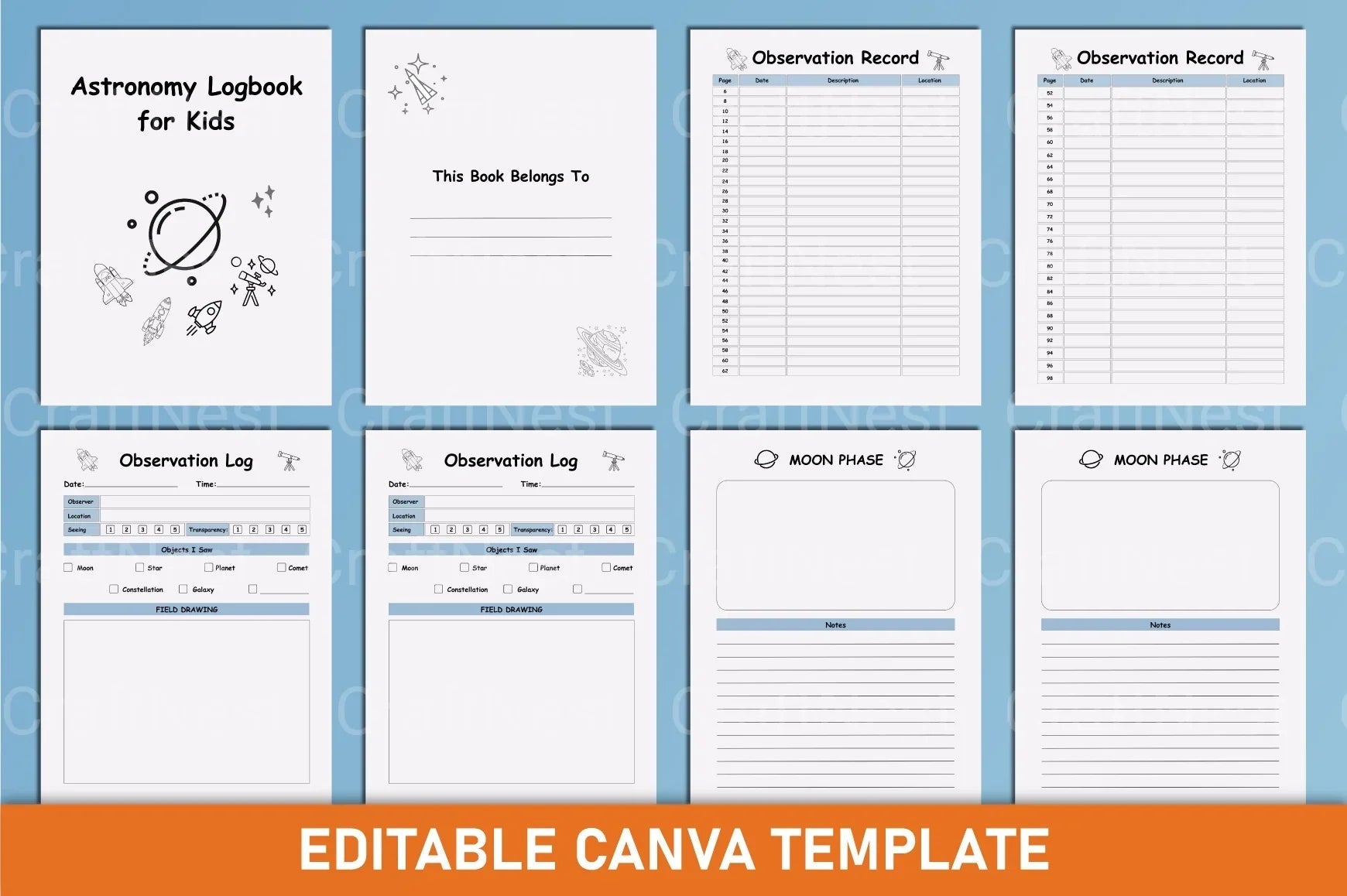 Astronomy Logbook for Kids: Explore the Stars - CraftNest - Digital Crafting and Art
