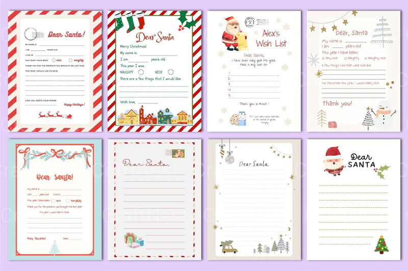 Santa Letter Template for Christmas - CraftNest - Digital Crafting and Art
