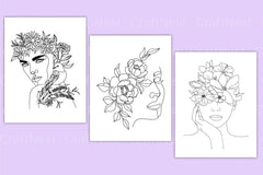Flower Girl Coloring Page - CraftNest - Digital Crafting and Art