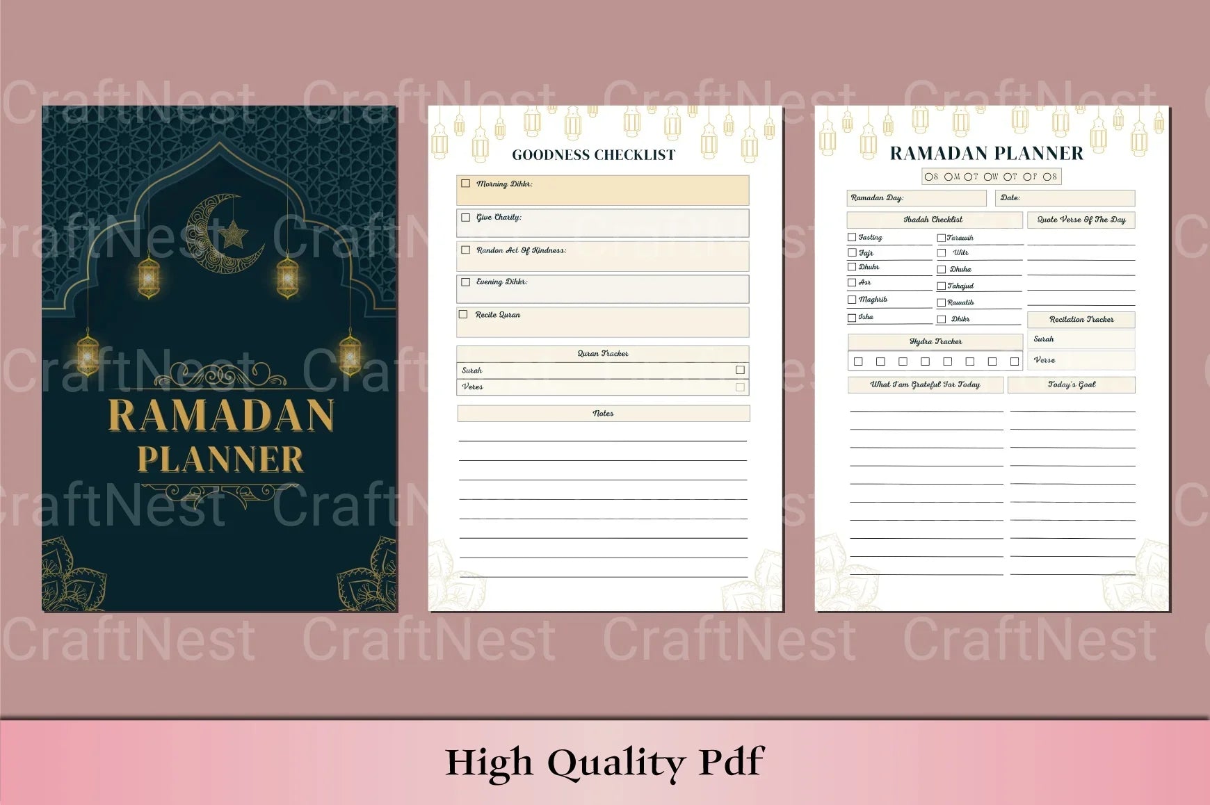 Ramadan Planner: Organize Your Month Effectively - CraftNest - Digital Crafting and Art