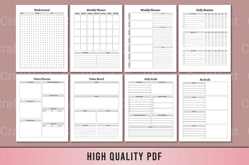 Life Planner: Organize Your Day with Ease - CraftNest - Digital Crafting and Art