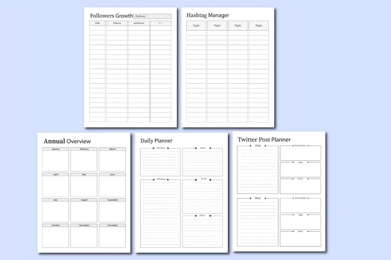 Social Media Post Planner  Bundle - CraftNest - Digital Crafting and Art