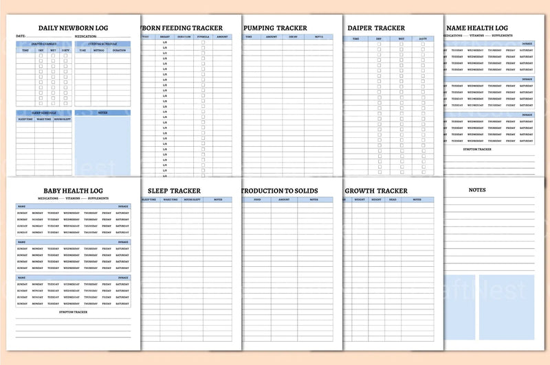 Newborn Planner Guide - CraftNest - Digital Crafting and Art