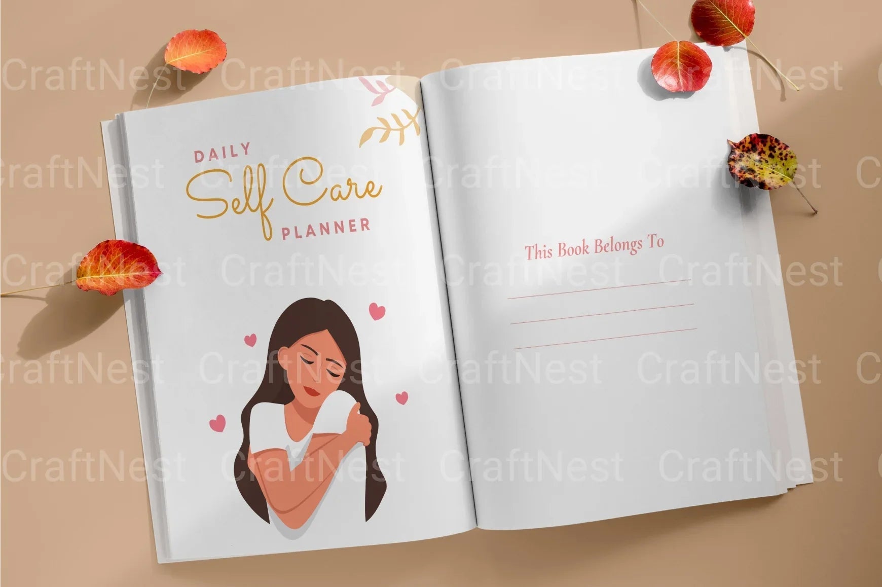 Day Self Care Planner Canva Interior - CraftNest - Digital Crafting and Art