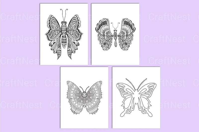 Butterfly Coloring Page - CraftNest - Digital Crafting and Art