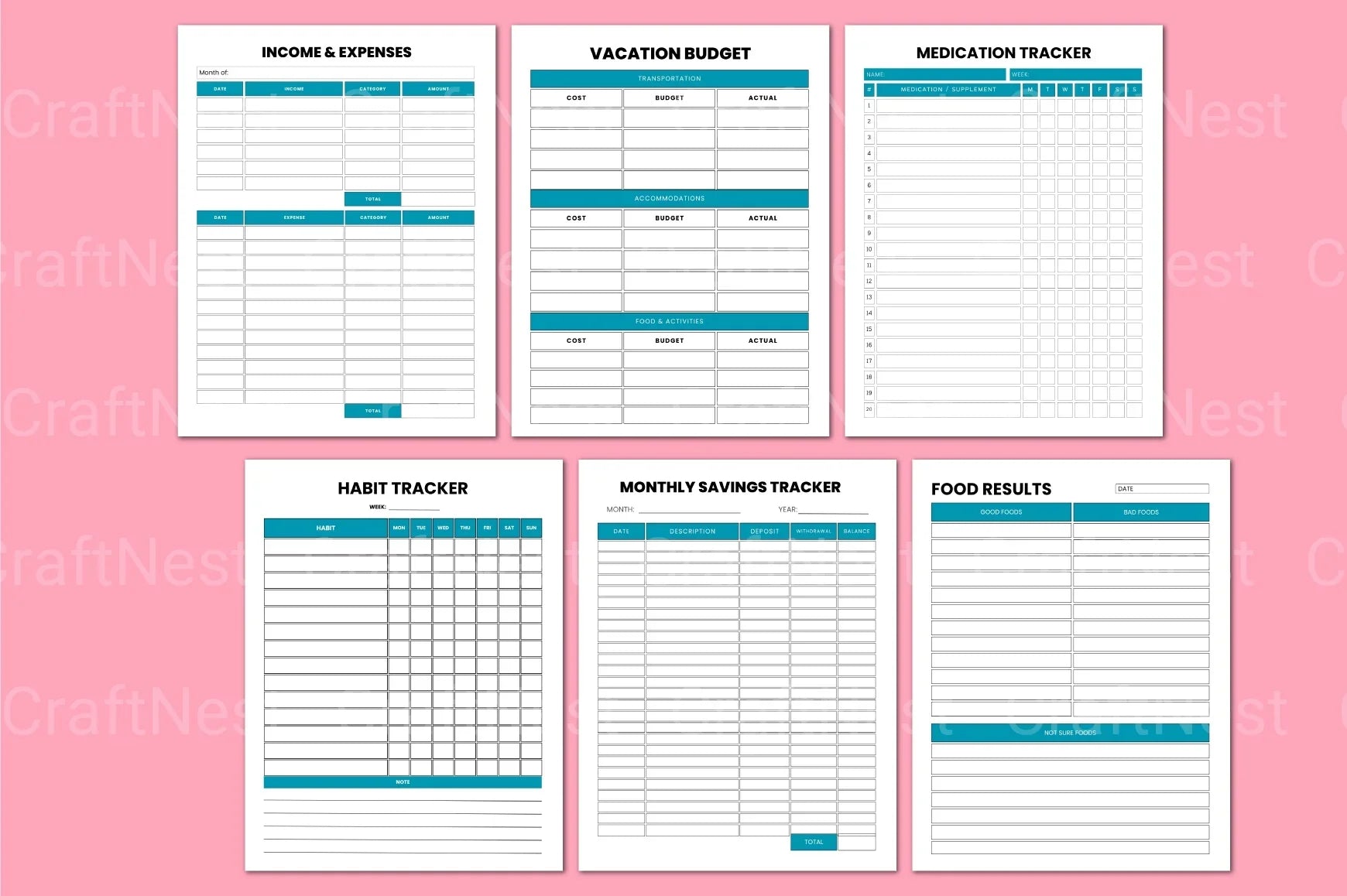 ADHD Progress Tracker - CraftNest - Digital Crafting and Art