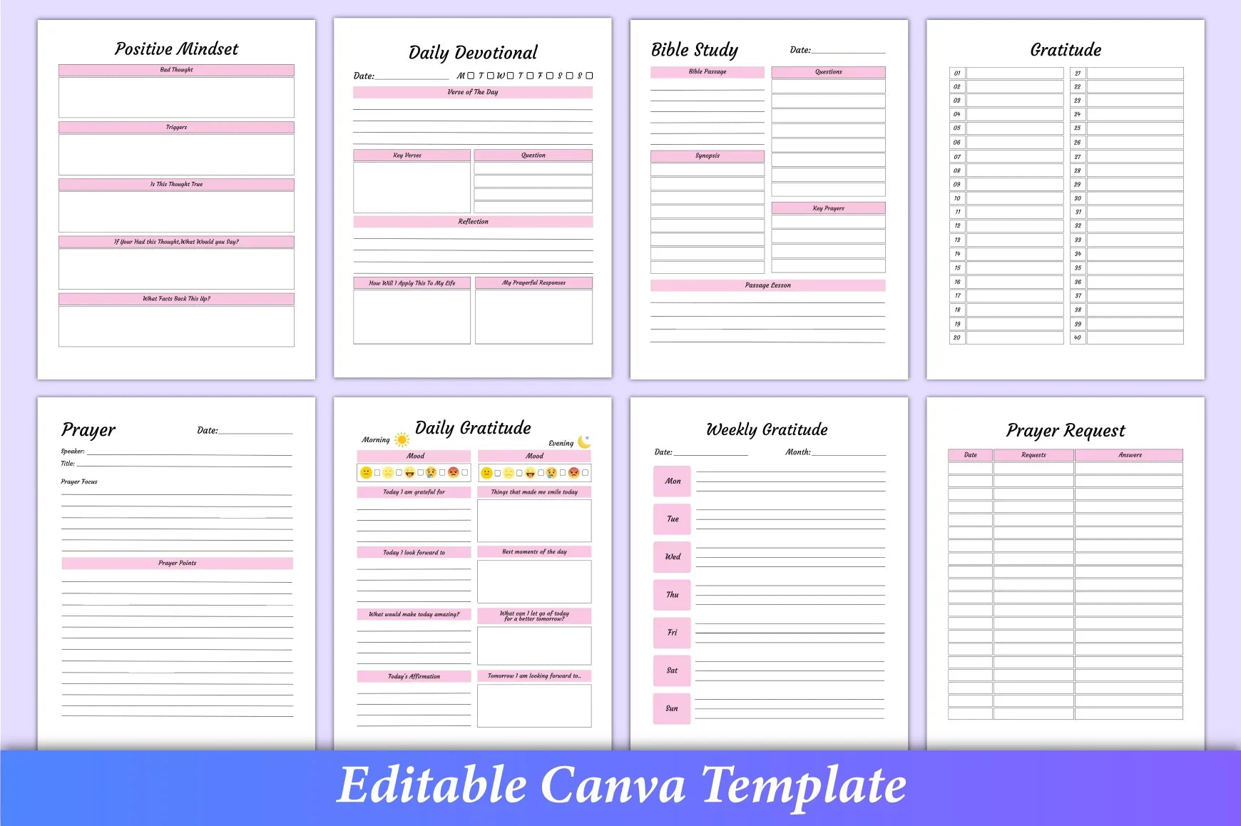 Bible Devotional Planner - 100 Planner - CraftNest - Digital Crafting and Art
