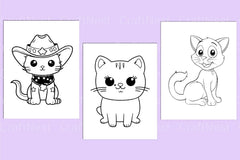 Cat Coloring Page - CraftNest - Digital Crafting and Art