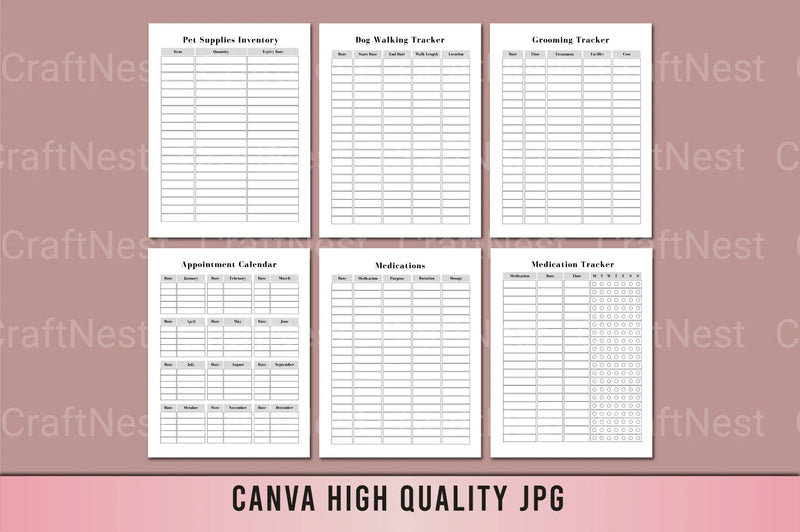 Pet Care Planner Guide - CraftNest - Digital Crafting and Art