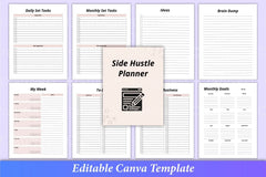 Side Hustle Planner Canva Template - CraftNest - Digital Crafting and Art