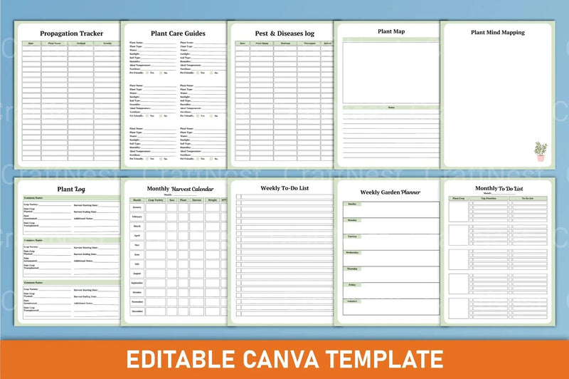 Home Plant Care Planner Template - CraftNest - Digital Crafting and Art