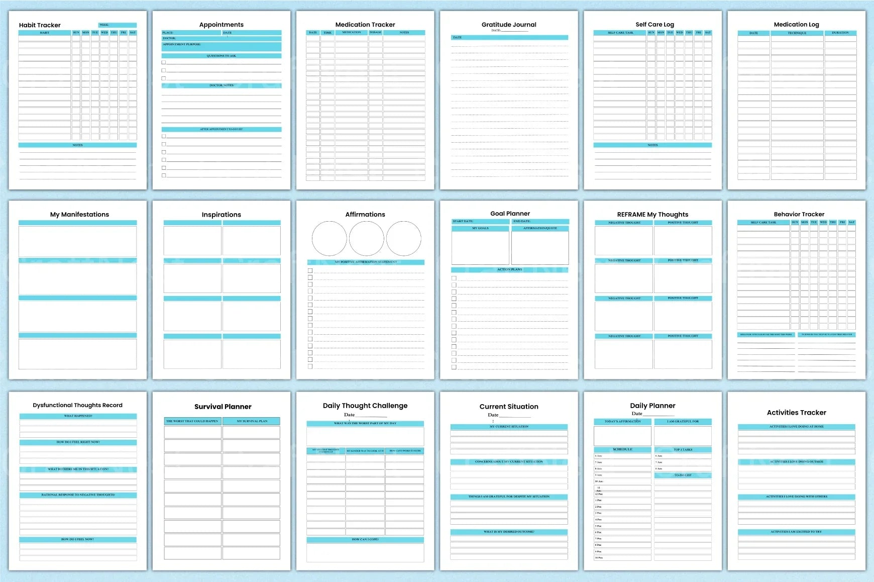 Anxiety and Depression Workbook - CraftNest - Digital Crafting and Art