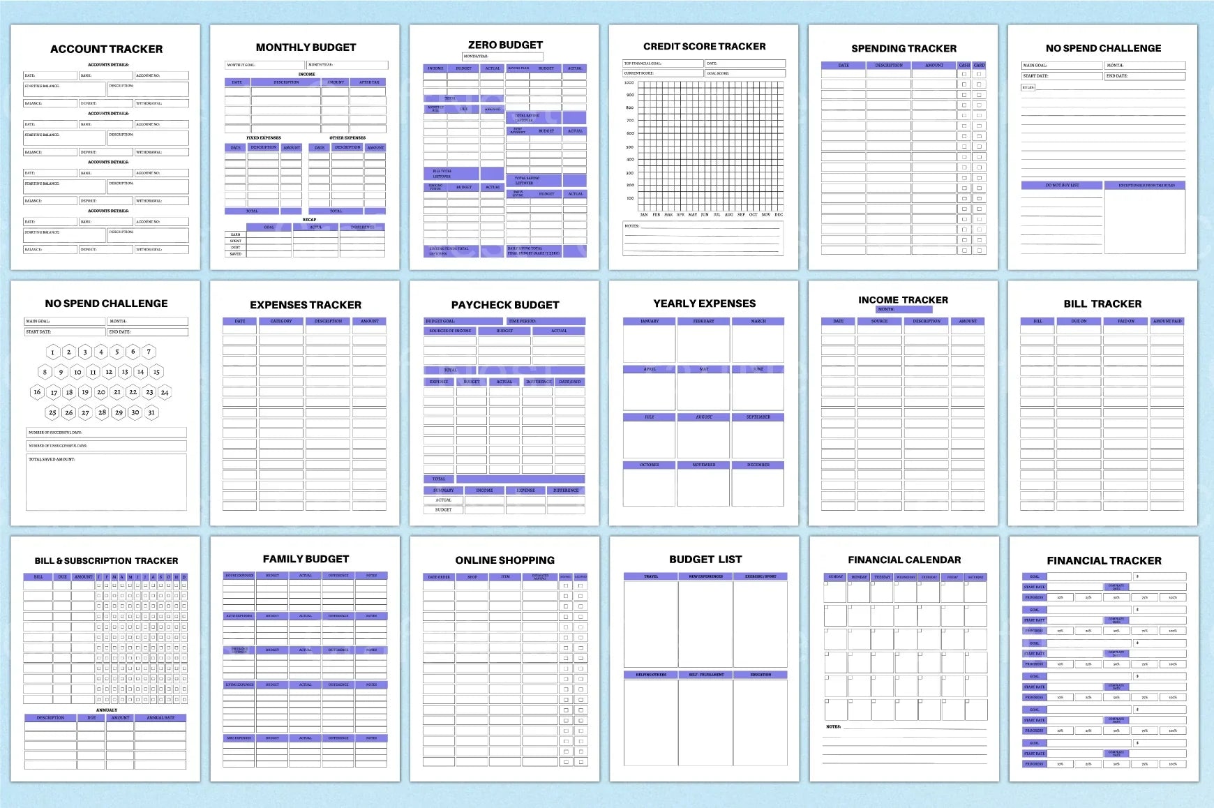 Budget Financial Planner - CraftNest - Digital Crafting and Art