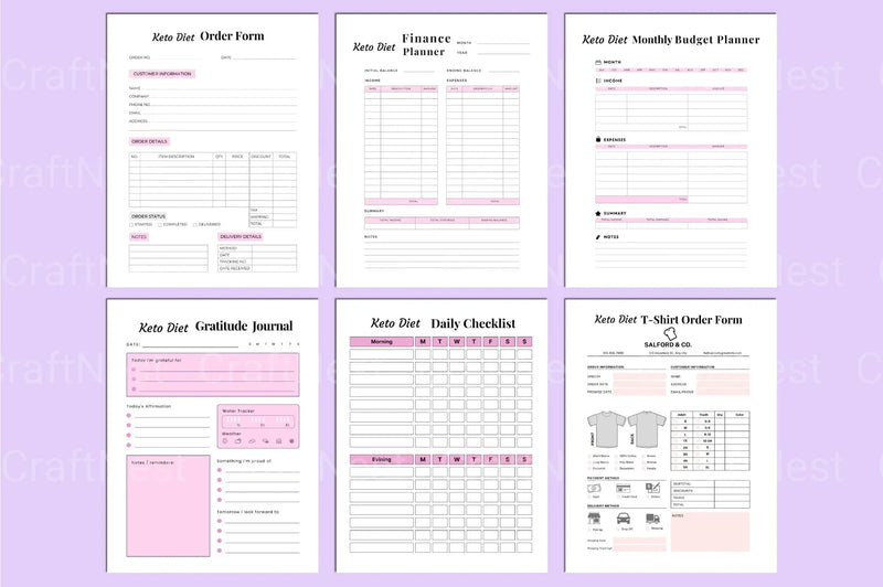 Keto Diet Planner for Effective Weight Loss - CraftNest - Digital Crafting and Art