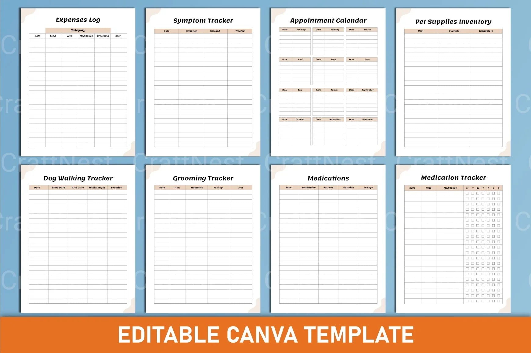 Pet Care Planner: Organize Your Pet's Needs - CraftNest - Digital Crafting and Art