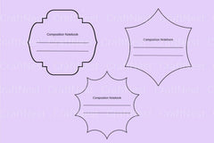 Customizable Composition Notebook Labels - CraftNest - Digital Crafting and Art