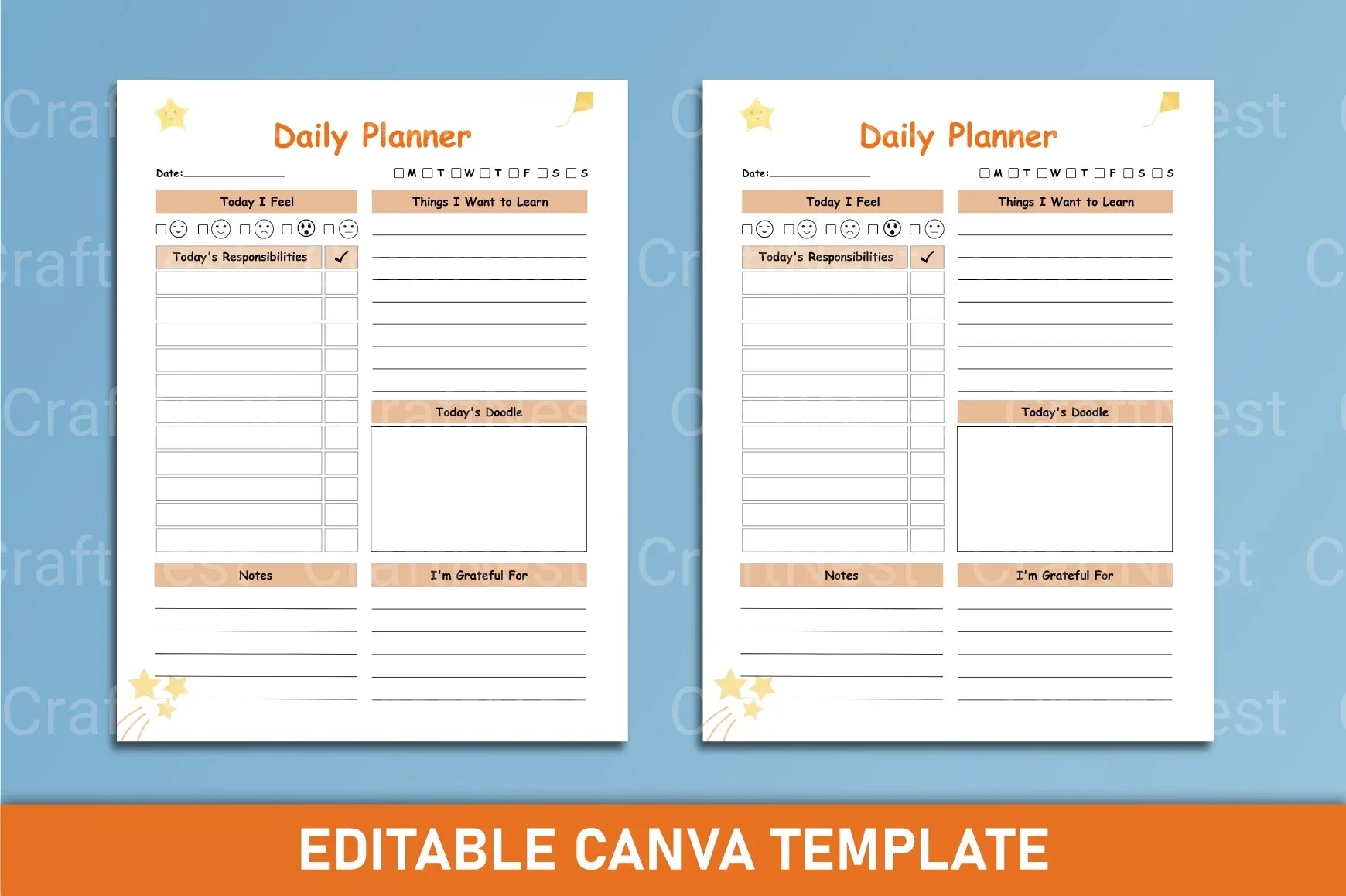 Kids Daily Planner - CraftNest - Digital Crafting and Art