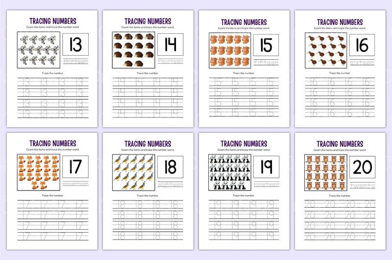 Kindergarten Numbers Workbook for Early Learning - CraftNest - Digital Crafting and Art
