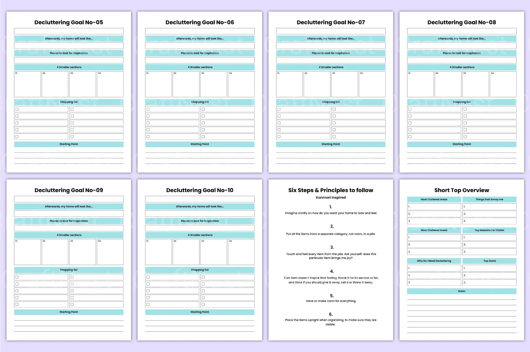 Decluttering Planner Organizer - CraftNest - Digital Crafting and Art