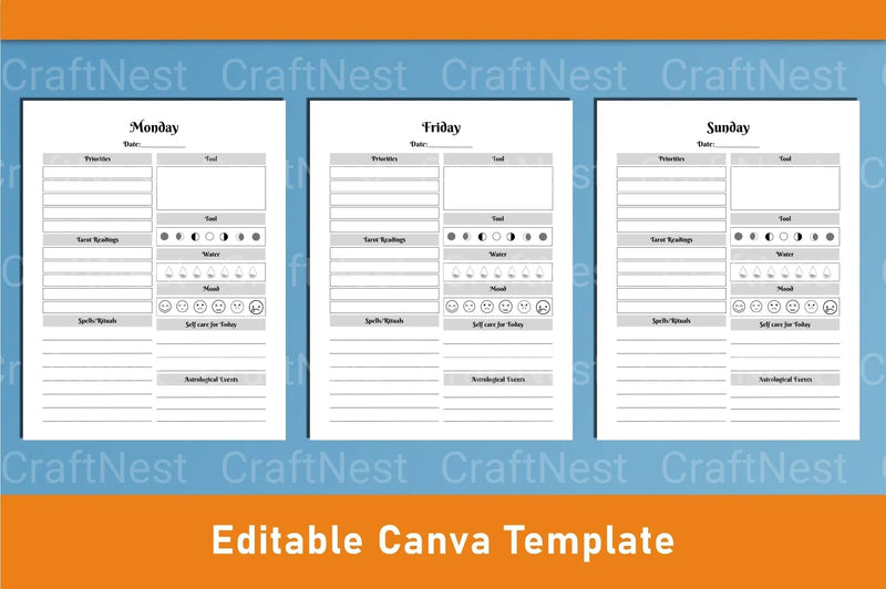 Witchy Planner Canva Template - CraftNest - Digital Crafting and Art