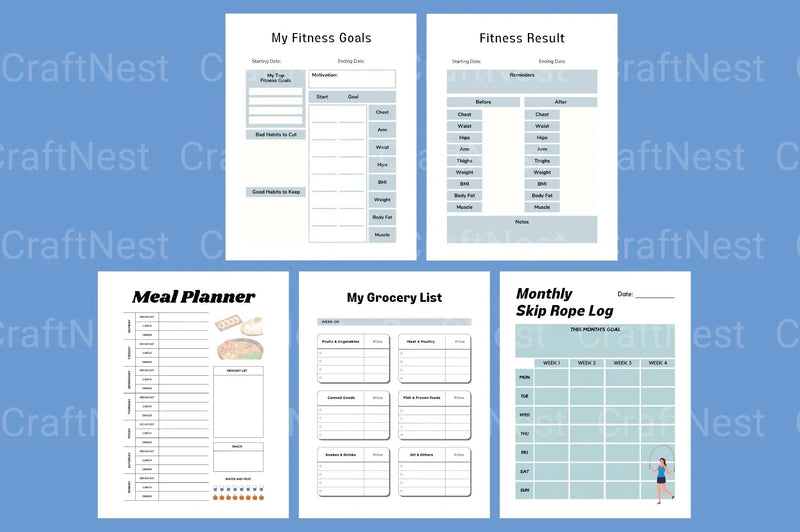 Fitness Meal Tracker App - CraftNest - Digital Crafting and Art