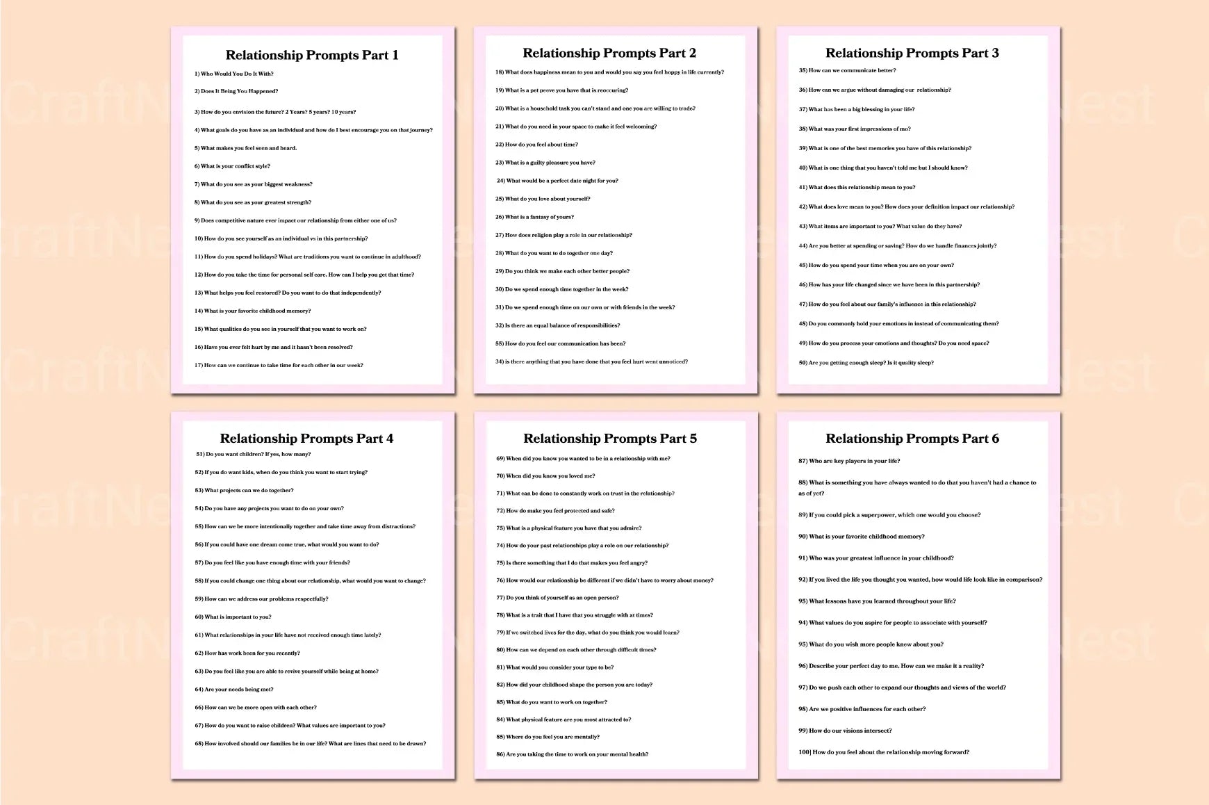 Engaging Relationship Prompts for Deeper Connections - CraftNest - Digital Crafting and Art