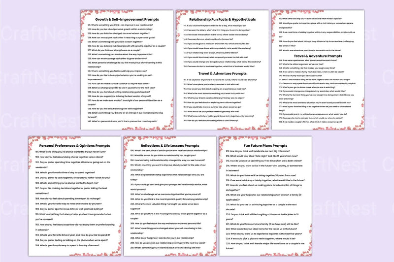 Engaging Relationship Prompts for Deeper Connections - CraftNest - Digital Crafting and Art