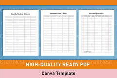 Medical Planner Template - CraftNest - Digital Crafting and Art
