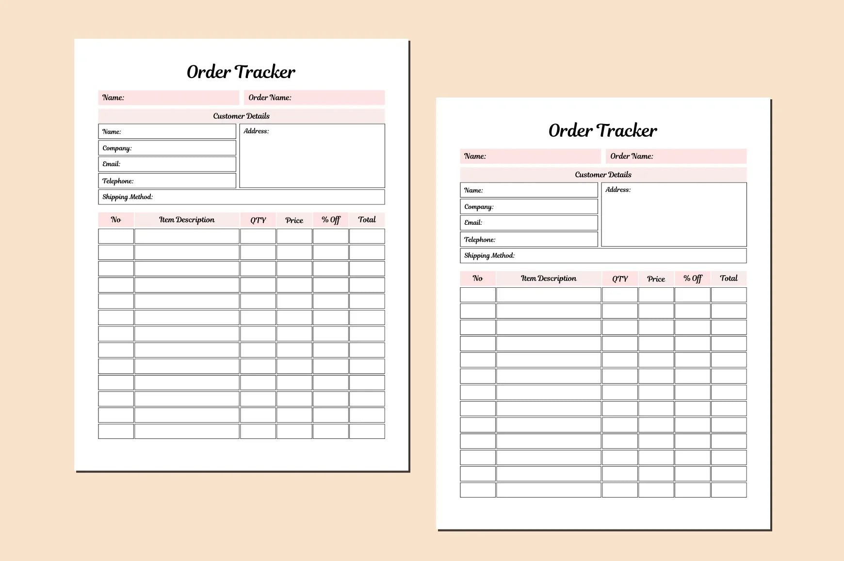 Order Tracker Planner  Bundle - CraftNest - Digital Crafting and Art