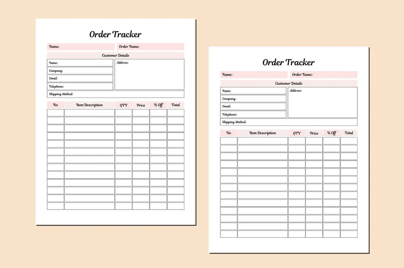 Order Tracker Planner  Bundle - CraftNest - Digital Crafting and Art