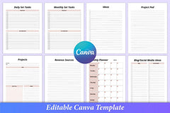 Girl Boss Planner Canva Template - CraftNest - Digital Crafting and Art