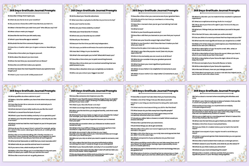 Daily Gratitude Prompts for Mindfulness - CraftNest - Digital Crafting and Art