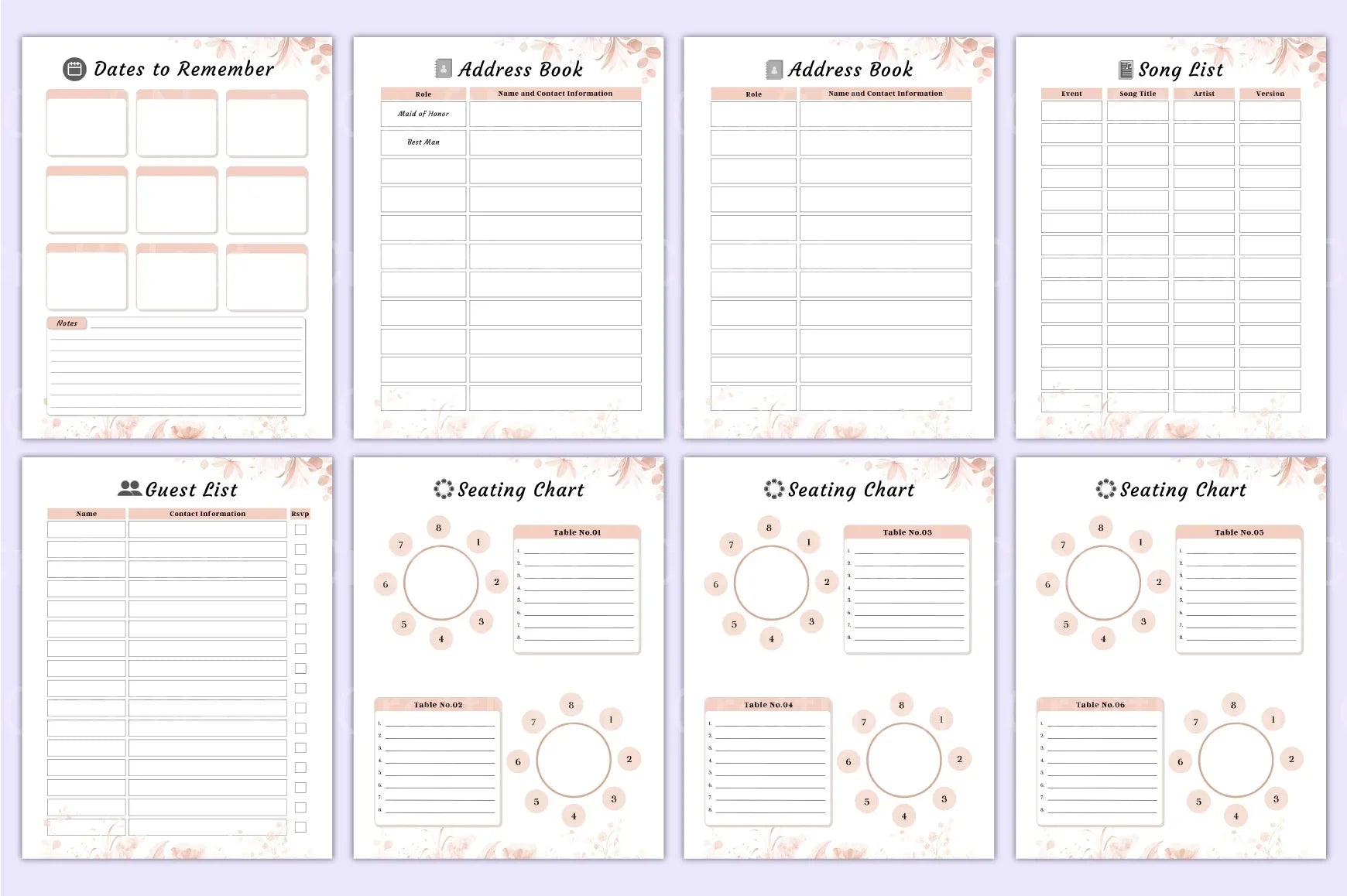 Ultimate Wedding Planner Canva Template - CraftNest - Digital Crafting and Art